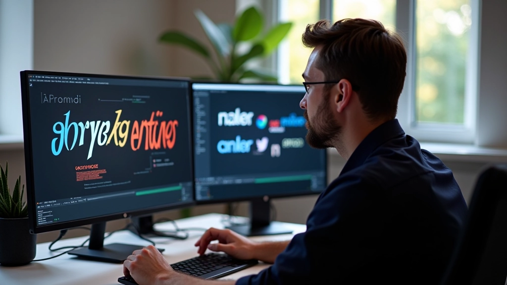 Designer travaillant sur des animations de texte à l'aide d'un logiciel de motion graphics professionnel